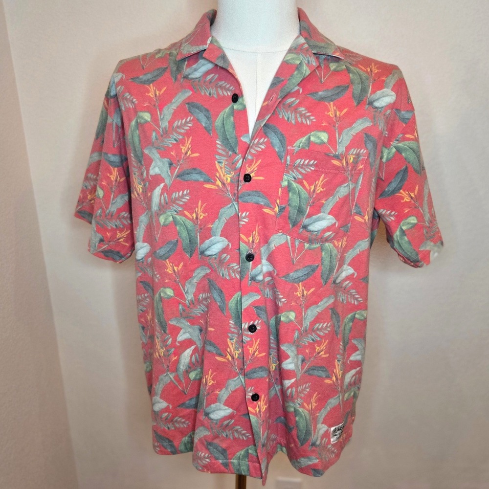 White Sand‎ Endless Summer Men's XL Tropical Floral Hawaiian Button Down Shirt
